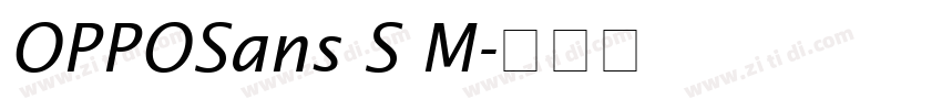 OPPOSans S M字体转换